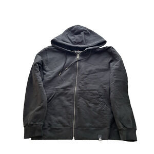 American Giant Mens Full Zip Hoodie Sweatshirt Small Black Heavyweight USA